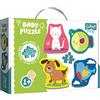 Trefl, Puzzle, Animaletti, 2 Elementi, 4 Set, Baby Classic, per Bambini da 1 anno
