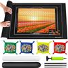 TNOMSNO Tappeto Puzzle 1500 Pezzi, Tappeto Puzzle Bambini1500 1000 500 Pezzi, Portatile Tappetino Puzzle Feltro, Tavolo per Puzzle 116x66cm, Nero