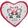 Sheepworld Cuscino di peluche a forma di cuore, 30 cm x 25 cm, multicolore, 100% poliestere, regalo, amore, San Valentino, 48184
