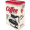 Nostalgic-Art Barattolo per caffè retrò, 1,3 l, Strong Coffee Served Here | scatola in latta, design vintage, Idea regalo per fan di caffè
