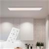 Lightbox Pannello LED parete | 120 x 30 cm | pannello dimmerabile da parete e soffitto con cornice bianca e telecomando e CCT | colore della luce da bianco caldo a bianco freddo (3000-6500 K) |