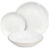 Tognana Pepper Bamboo, Servizio piatti 18 pezzi per 6 persone, Porcellana, Bianco