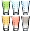 Leonardo Optic 025907 - Set di 6 bicchieri da long drink lavabili in lavastoviglie, bicchieri colorati in vetro, set da 6 pezzi, 300 ml