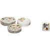 Excelsa Calavera Servizio Piatti 18 Pezzi, Porcellana & Calavera Set 3 Bicchieri Acqua, Vetro pressato