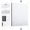 Sekey Tenda avvolgibile oscurante a nido d'ape senza fori, 100% oscurante, opaca, fissaggio a morsetto, guida in alluminio, a scelta su entrambi i lati in bianco e grigio, 40 x 120 cm (larghezza x