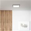 Lightbox Basic LED pannello a superficie | 30 x 30 cm | pannello a parete e a soffitto senza tempo con cornice nera e luce bianca neutra (4000 K) | 1900 lm | per ogni stanza| in alluminio/plastica