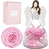 Miofula Rosa Stabilizzata Regalo Mamma Compleanno, Rosa Eterna Angelo Regali Festa Della Mamma per Donna Nonna, Fiori Stabilizzati Regalo Mamma Festa Della Mamma, Rose Stabilizzate Regali Madre Figlia