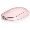 dragonaur-home decor 2.4G M108 Mouse wireless muto ricaricabile/alimentato a batteria con ricevitore USB Mouse da gioco Bluetooth Mouse per PC, desktop, laptop, alimentato a batteria rosa
