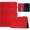 AYXYYDS Custodia per Samsung Galaxy Tab A 10.5 2018 SM-T590/T595, Galaxy Tab A 10.5 PU Leather Folio Case, Portafoglio con Silicone Interno Case e Porta Carte(Auto Wake/Sleep) (Rosso)