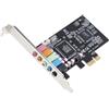 Myazs Scheda audio PCIe 5.1 Scheda audio interna con staffa a basso profilo Scheda PCI-e stereo 3D CMI8738 Chip 32/64 Bit 5.1 Scheda audio interna per PC Windows 10