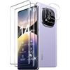 Xunzii Pellicola Protettiva per Xiaomi Redmi Note 14 Pro Plus/Note 14 Pro+ 5G, con Protezione Lente Fotocamera, 3D Anti-Graffio Vetro Temperato Film, Durezza 9H Vetrino Protezione Schermo [2+2 Pezzi]