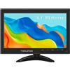 Thinlerain 10,1 Pollici Monitor 1366x768 IPS LED Schermo piccolo con HDMI VGA Intput, Monitor PC per Computer, Windows 7 8 10, Altoparlante incorporato