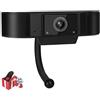 WIWACAM Webcam video Full HD 1080P Web Camera con microfono per computer PC Laptop Desktop MAC, USB Plug and Play, qualità sicura per home office e videoconferenza Zoom Webex Slack con copertura