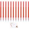 SopwMap 12 pcs Compatibili con Pilot Frixion Penna a Sfera Cancellabile Ricariche, Rosso, 0,5mm, Lunghezza di Scrittura 400m, Inchiostro Termico, asciugatura rapida (rosso)