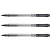 PILOT Set di 3 penne a sfera retrattile BPS-Matic a punta fine, colore: Nero
