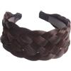 Whakano Cerchietto intrecciato per capelli da donna, fascia larga, fascia per capelli sintetici, fascia per capelli, Oktoberfest, da donna, copricapo, per feste, vacanze, balli, marrone rossastro