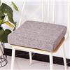 Generico Cuscino di Seduta Cuscino per Sedia in Memory Foam per Poltrona, Cuscino di Rialzo Antiscivolo, Comodo Cuscino per Sedia, per Interni, Esterni, Auto, Ufficio, Divano (50x50x8 cm, Grigio chia