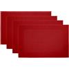 SOFFICIOSO Tovagliette Americane Cucina Disponibili in Diversi Set e Colori Antiscivolo Tinta Unita Set 4 Bordeaux