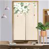 Surwin Noren Giapponese Tenda da Porta, Giapponese Noren Stile Divisorie Lunga Tappezzeria per Finestra Cucina Ristorante Negozio Doorway Decorazione (Fiore Fresco,85x180cm)