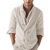 Darringls Cardigan da uomo doppiopetto lavorato a maglia, maglione a maglia con doppio petto, cardigan da uomo, in cotone, comodo, versatile, bianco, M