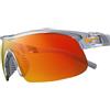 Nike Show X1 Occhiali, Shiny Wolf Grey/Orange Mirror, Taglia Unica Unisex-Adulto