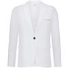 Generico Carnevale Blazer Da Uomo Giacca Da Abito Con 2 Bottoni Formale Monopetto Slim Fit Elegante Giacche Da Smoking Blazer Uomo Casual Slim Fit Giacca Uomo Casual Blazer Abito Elegante Uomo (Bianco, L)
