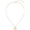 BOSS Jewelry Collana, Braccialetto Rigido e Orecchini a Cerchio da Donna Collezione LIVE in Acciaio Inossidabile color Oro Giallo con un Charm