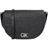 Calvin Klein Donna Borsa a Tracolla Saddle Bag con Chiusura con Lucchetto Girevole, Nero (Ck Black), Taglia Unica