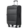 British Traveller Valigia Trolley Grande Rigido Espandibile 80cm Valigie Rigida da Viaggio con 4 Ruote Girevoli e TSA Lucchetto(28pollici, Negro)