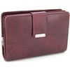 ekavale Portafoglio donna in morbida pelle con protezione RFID - portafoglio donna, Bordeaux, m, Portafoglio