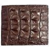 Alice Fan Lusso Vera Pelle di Coccodrillo Uomini Portafoglio Pelle Alligatore Bifold Portafoglio Uomo Breve Portafogli, Dorso marrone, Portafoglio in pelle di coccodrillo naturale