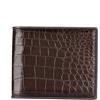 Alice Fan Lusso Vera Pelle di Coccodrillo Uomini Portafoglio Pelle Alligatore Bifold Portafoglio Uomo Breve Portafogli, Pancia marrone, Portafoglio in pelle di coccodrillo naturale