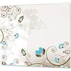 Concept Crystal Asse da cucina in VETRO temperato - Tagliere in vetro - pezzo UNICO (60x52 cm) o DUE pezzi (30x52 cm ognuno); D06 Serie Fiori: Arte astratta 9