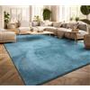 TT Home Tappeto Salotto Pelo Corto Monocolore Design Moderno Lavabile, Colore: Blu Chiaro Turchese, Dimensione:300x400 cm