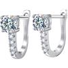 Springlight ✦ Regali per donne ✦ Orecchini a moissanite Springlight S925 argento sterling 0,5 ct D colore purezza VVS1 classici orecchini a forma di U moissanite diamante orecchini regalo di fidanzamento.,