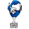 Generic Viaggia intorno al mondo, mongolfieraCharm 925 Sterling Silver Charm adatto per bracciale Pandora, bracciale europeo Charms, regalo donna