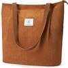 KALIDI Borsa impermeabile con chiusura lampo, borsa da donna, grande capacità, per lavoro, ufficio, viaggi, shopping, scuola e uso quotidiano, marrone, L