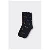 Tezenis 3 Paia Calzini Corti Cotone Senza Bordo Fantasia Uomo Uomo Nero