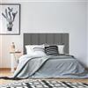XINZI Letto imbottito Piattaforma 140x200 cm - Telaio letto imbottito con bottoni in lino, supporto per doghe in legno e testiera, letto matrimoniale moderno per adulti e ragazzi (grigio scuro)