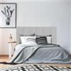 XINZI Letto imbottito Piattaforma 160x200 cm - Telaio letto imbottito con bottoni in lino, supporto per doghe in legno e testiera, letto matrimoniale moderno per adulti e ragazzi (grigio chiaro)