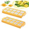 Tilizan 2 Pezzi Quadrato e Rotondo Stampo in Plastica per Ravioli, Quadrati Tondi Confezione Stampi per Ravioli,Stampo per 10 Ravioli, Per Fare Ravioli, Riutilizzabile (Giallo chiaro)
