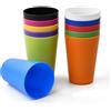 Granvoo 11 Pezzi Bicchieri Plastica Colorati,260ml Riutilizzabili Bicchiere di Plastica,Tazza di Plastica Acqua Infrangibile,Bicchiere da acqua impilabile,per Feste Compleanni Raduni