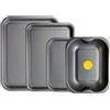 Kitcheneur Set di 4 teglie da forno e teglia da forno da 38 cm, 35 cm e 28 cm e teglia da 28 cm, antiaderenti, set di teglie da forno, lavabili in lavastoviglie e facili da pulire. KITCHENEUR®