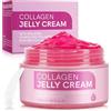 Auoiuoy Collagene Jelly Cream-Congelato-Seccato Collagene Idrolizzato -Elasticità & Idratazione, Ridurre Le Linee Sottili & Dullness-Giorno E Notte,Miglior Idratante Viso Per Tutti I Tipi Di Pelle(3.38 Fl.Oz)