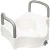 SPES S.R.L. Rialzo Wc Anatomico - Ausilio Bagno - Disabili e Anziani - Sistema di Fissaggio Stabile - Regolabile Anteriormente e Braccioli Fissi - Portata Massima 100 kg - Colore Bianco