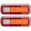 SPARKMOTO 2 x Fanali Posteriori Rimorchio Led Omologati Con Stop,Luci Posteriori Led Per Rimorchio Camion Caravan,Fari Posteriori Rimorchio Sommergibile 12v 24V