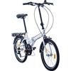 BIKE SPORT LIVE ACTIVE Bikesport FOLDING Bicicletta Pieghevole 20 (Bianco lucido rosso)