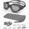 Winline Occhialini da Nuoto Anti-Appannamento Anti-leak Protezione UV Visione Chiara,Occhialini nuoto polarizzate/non polarizzate per Uomo Donna Adulti e Adolescenti