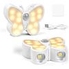 URAQT 2 pz Luce Notturna con Sensore di Movimento, Luce Notturna Bambini, Luce a induzione Interna, 3 Modalit(AUTO/ON/OFF), 3 Colori Chiari Regolabile, LED Lampada da Comodino per Armadio,Scale, Bagni