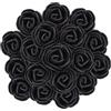 HEOUCH 144 Pezzi Fiori Artificiali Rose, Fiori Finti per Decorazioni, Schiuma Rose Finte, Mini Fiore di Rosa Artificiale per DIY San Valentino Matrimonio Festa Decorazione Vacanze, 2 CM Circa (Nero)